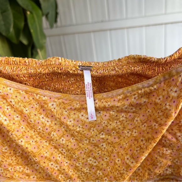 Free People Emmaline Floral Dress in yellow. - Picture 6 of 12